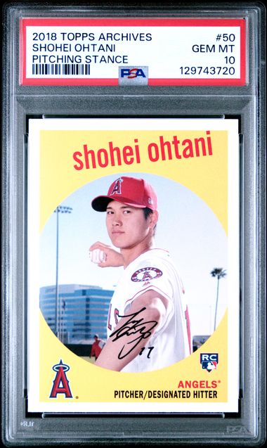2018 Topps - Archives - Pitching Stance - Shohei Ohtani - RC - #50 - PSA 10 - baseball - Angels