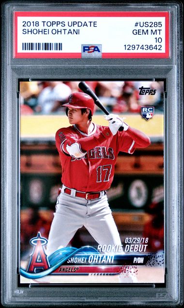 2018 Topps Update - Shohei Ohtani - RC - #US285 - PSA 10 - baseball - Angels