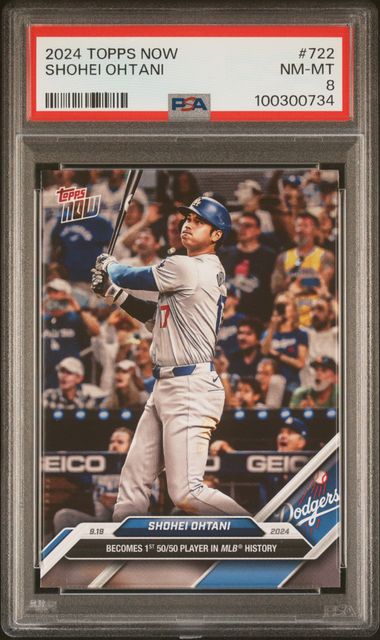 2024 Topps Now - Shohei Ohtani - #722 - PSA 8 - baseball - Dodgers