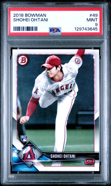 2018 Bowman - Shohei Ohtani - RC - #49 - PSA 9 - baseball - Angels