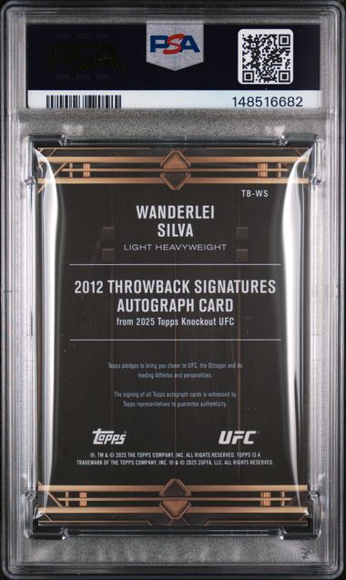 2025 Topps - Knockout UFC - 2012 Throwback - Wanderlei Silva - auto - 18/99 - #TB-WS - PSA 7 - Light Heavyweight