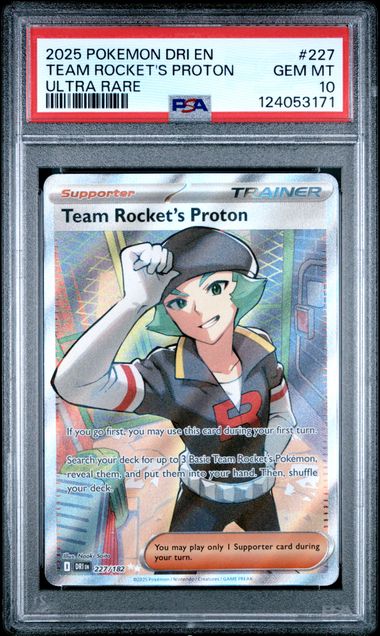 2025 Pokémon - Destined Rivals - Ultra Rare - Team Rocket's Proton - PSA 10 - #227