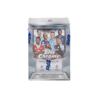 2025/26 Topps Chrome UEFA Club Competitions Soccer Blaster Box - Sealed Wax