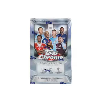 2025/26 Topps Chrome UEFA Club Competitions Soccer Hobby Box - Sealed Wax