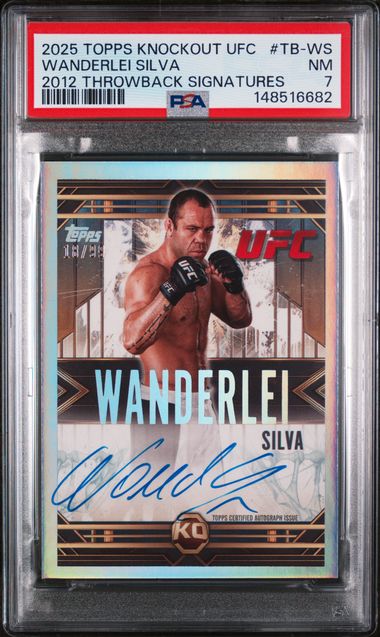 2025 Topps - Knockout UFC - 2012 Throwback - Wanderlei Silva - auto - 18/99 - #TB-WS - PSA 7 - Light Heavyweight