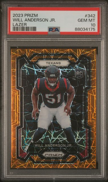 2023 Panini - Prizm - Lazer - Will Anderson Jr - RC - #342 - PSA 10 - football - Texans
