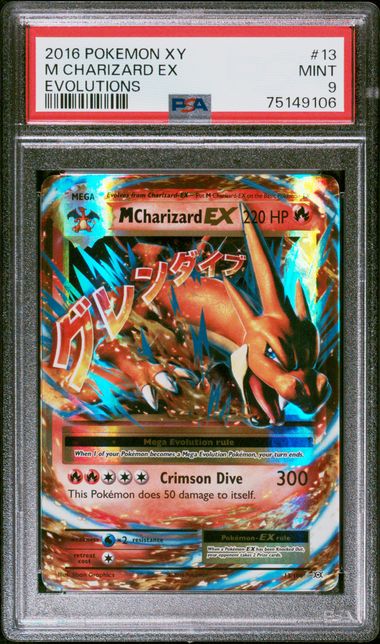 2016 Pokémon - XY Evolutions - M Charizard ex - #13 - PSA 9