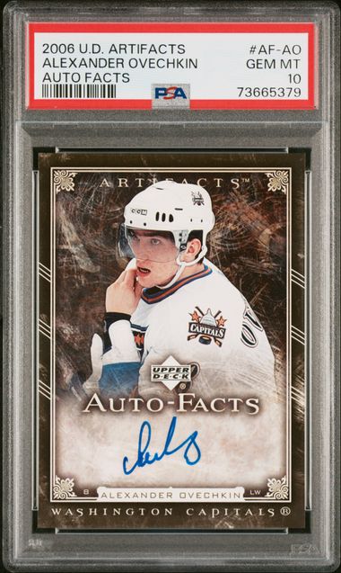 2006 Upper Deck Artifacts - Alexander Ovechkin - Auto Facts - hockey - #AF-AO - PSA 10 - Washington Capitals